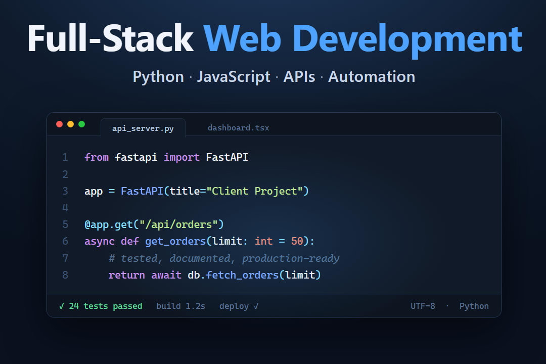 Portfolio for Full-Stack Software Development