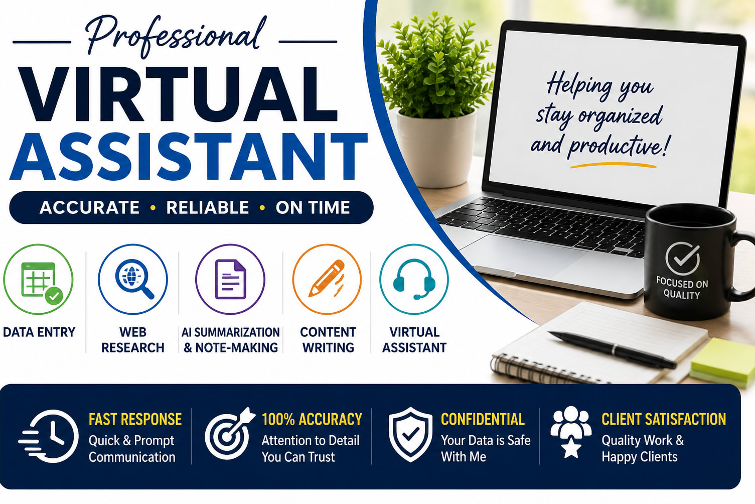 Portfolio for Virtual assistant and content writing