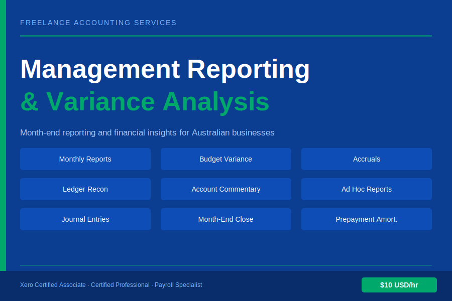 Portfolio for Management Reporting & Variance Analysis