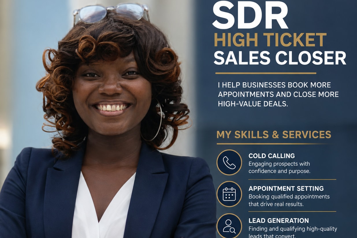 Portfolio for SALES DEVELOPMENT REPRESENTATIVE.