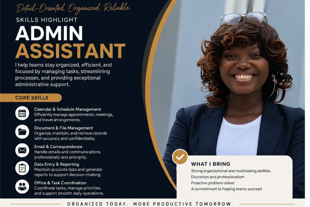 Portfolio for ADMINISTRATIVE ASSISTANT
