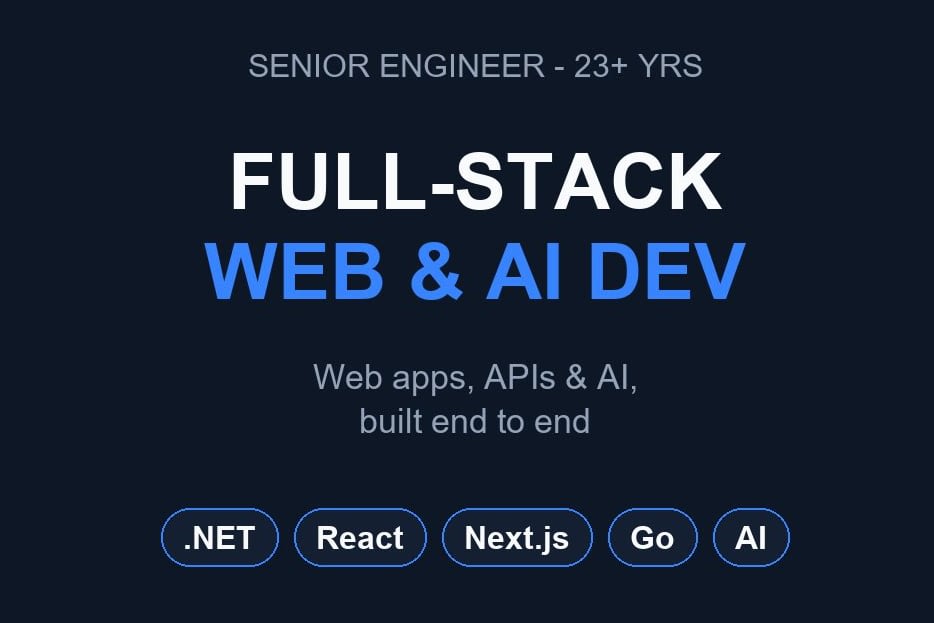 Portfolio for Full-Stack Web & AI Development (.NET, R