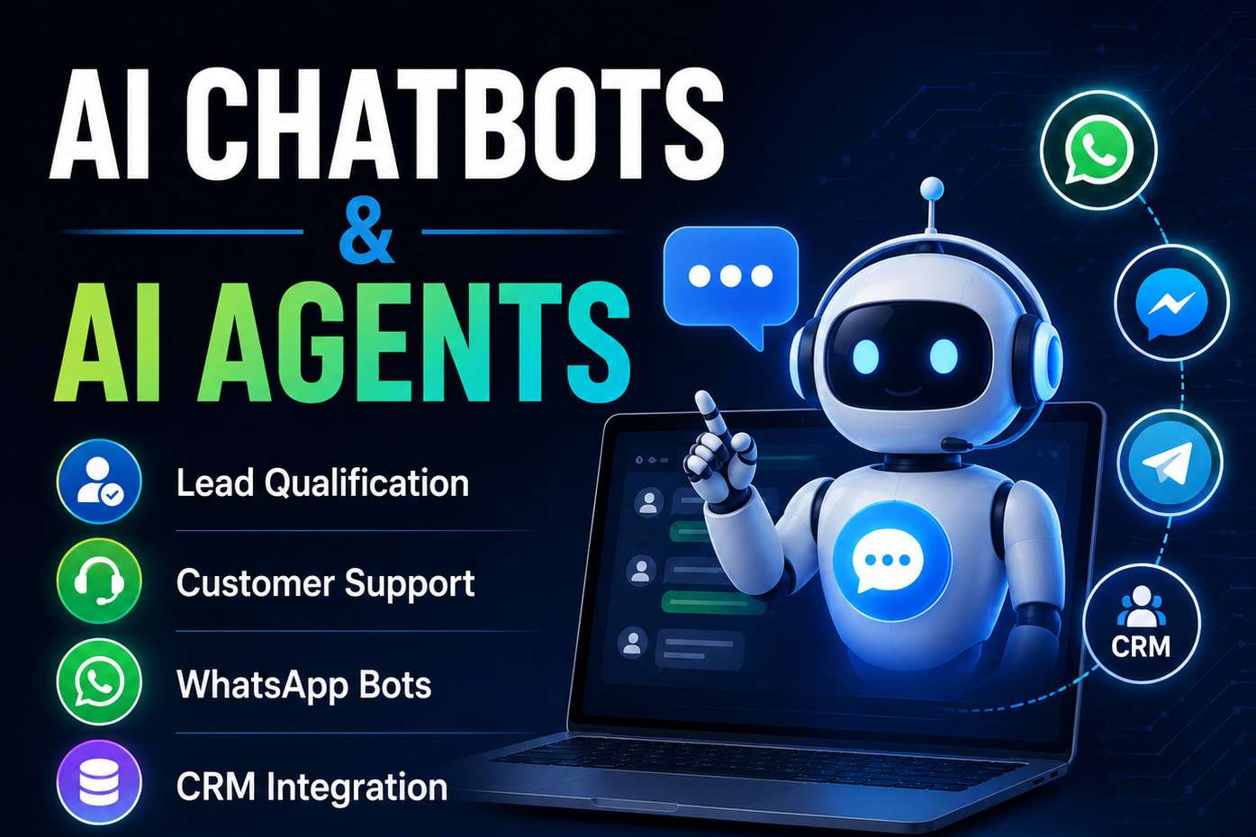 Portfolio for Custom AI Chatbots & AI Agents for Busin