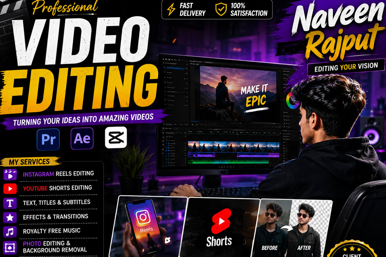 Portfolio for Video & Photo Editing Services