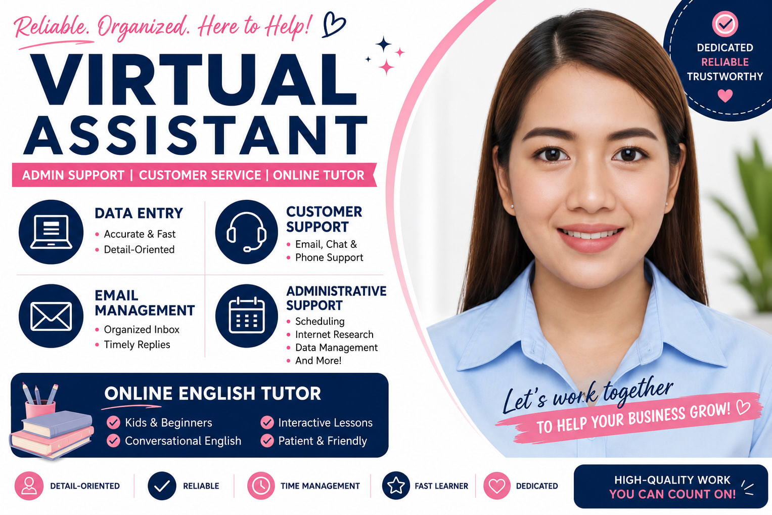 Portfolio for General Virtual Assistant