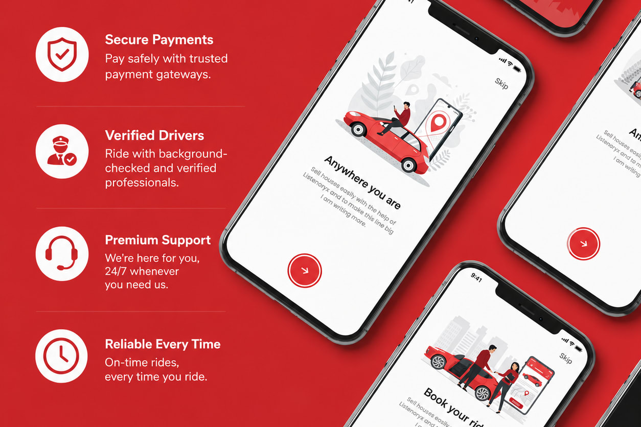 Portfolio for Android & iOS Car Rental App Development
