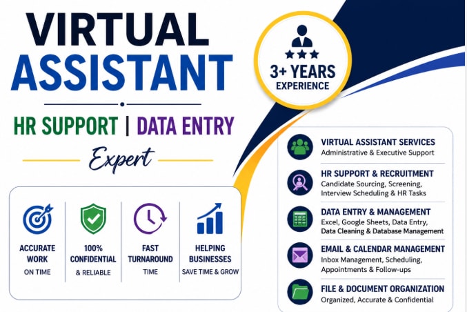 Portfolio for Virtual Assistant |HR Support|Data Entry