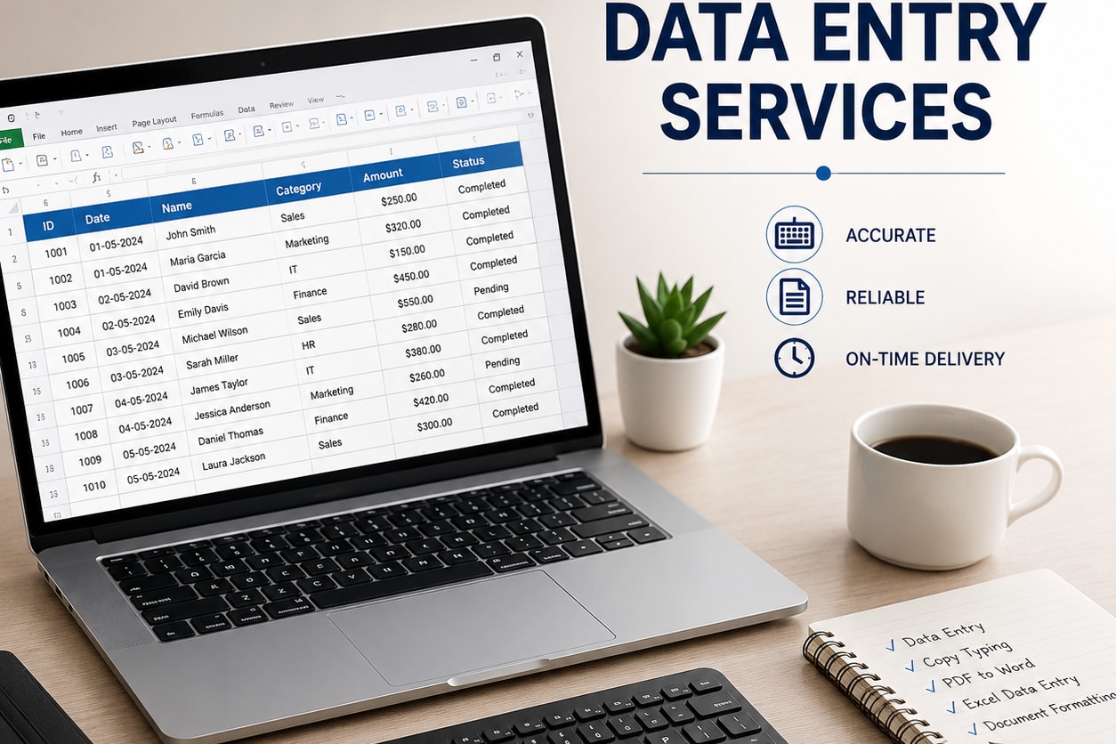 Portfolio for Accurat DataEntry,PDF to Word,Copy Typin