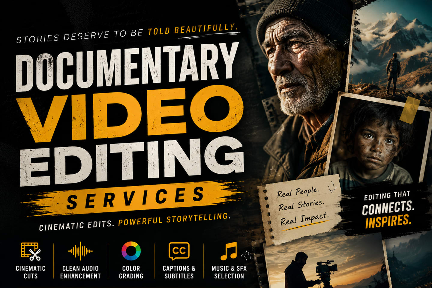 Portfolio for edit high-end Documentary-Style Video