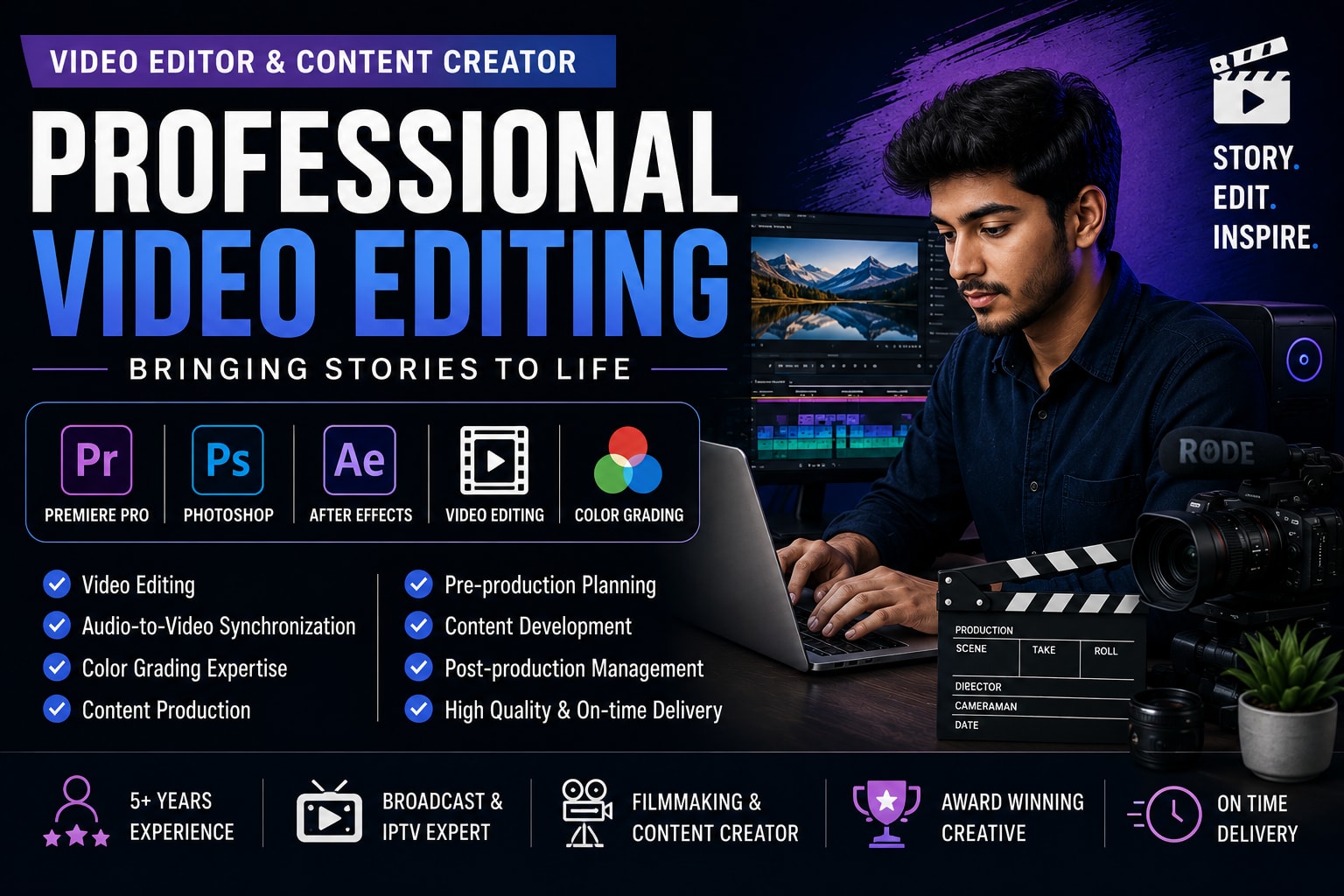 Portfolio for Video Editor, Videographer & Photography