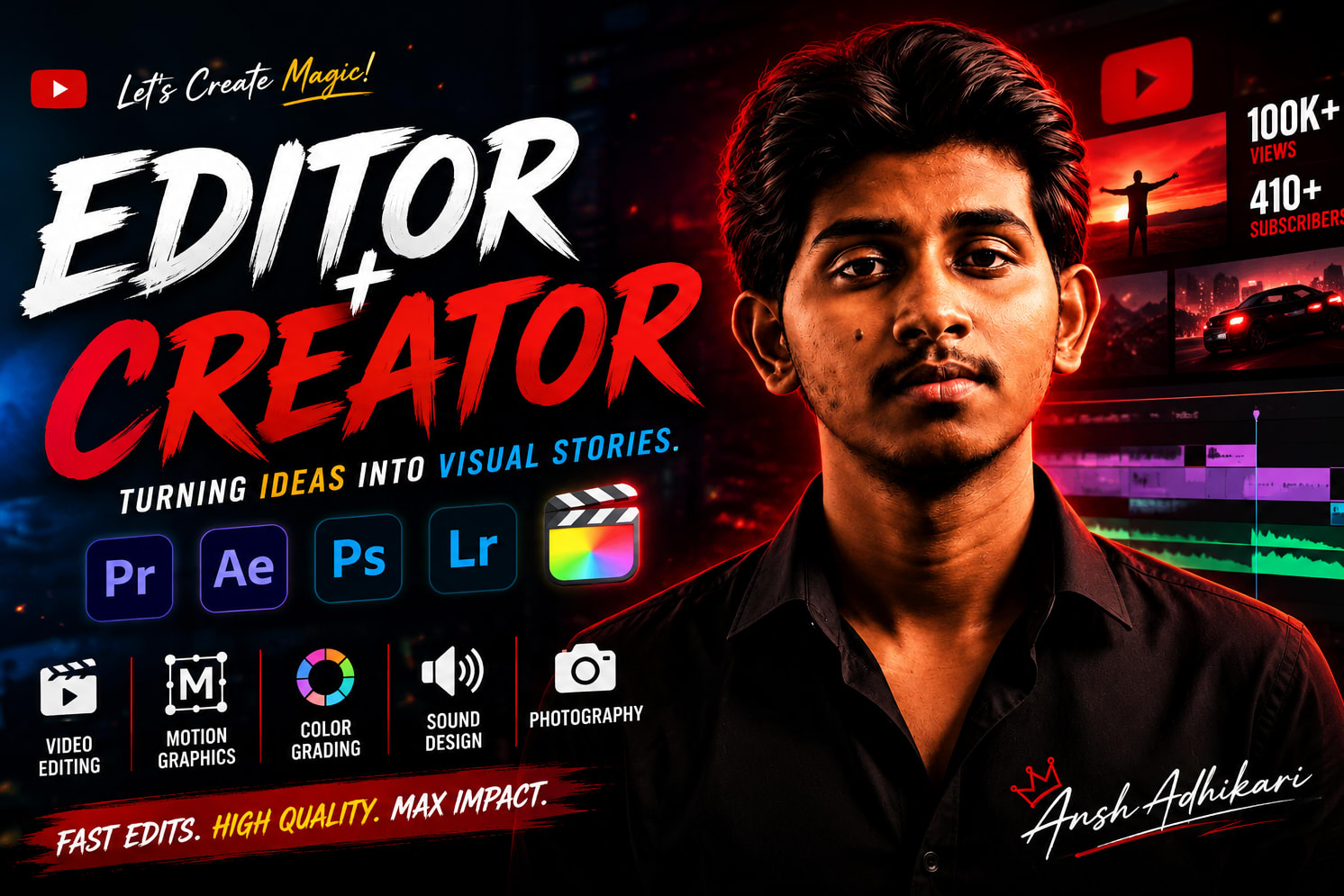Portfolio for VIDEO EDITOR