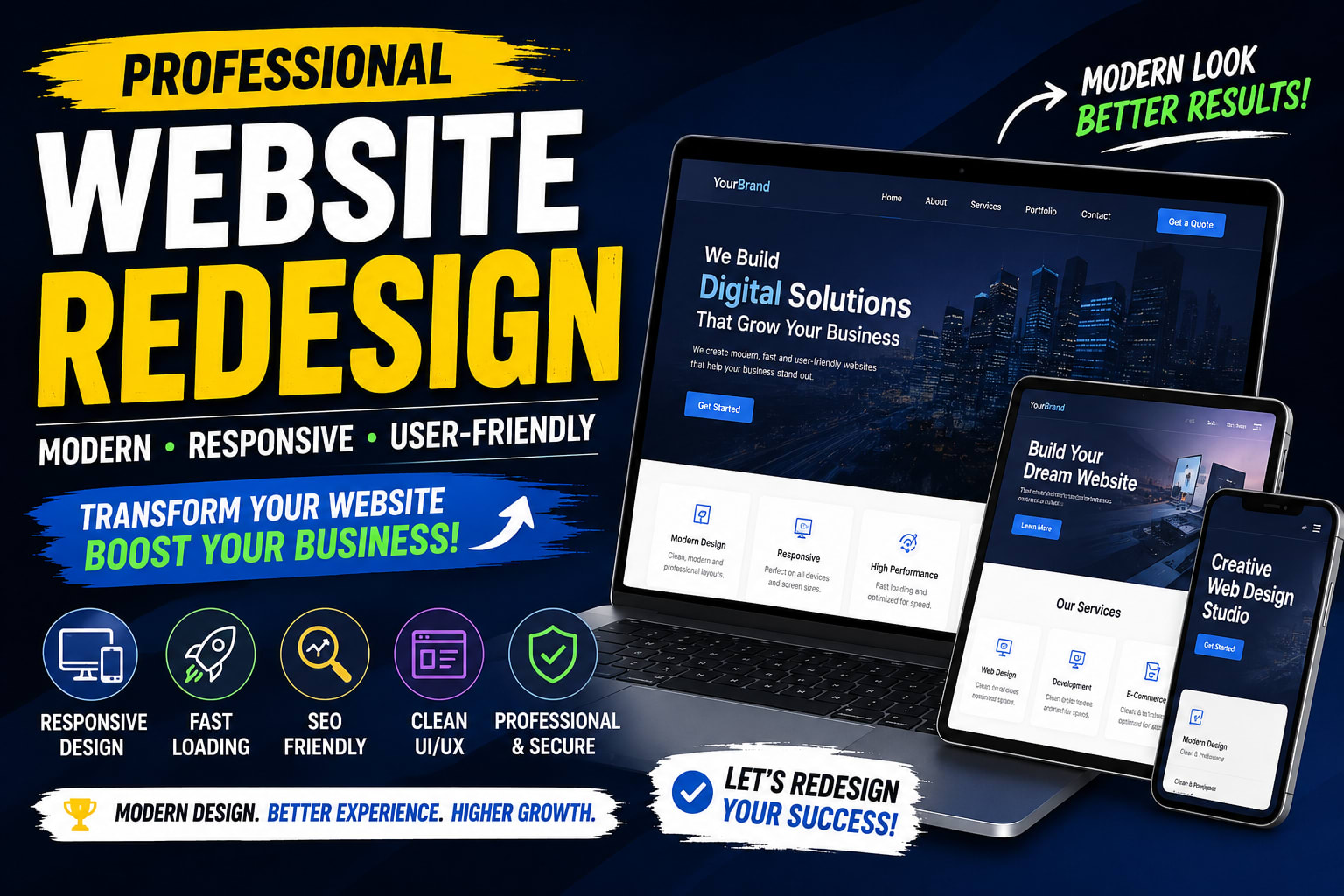 Portfolio for Responsive & User-Friendly Website
