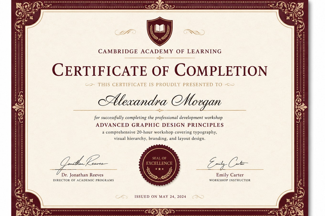 Portfolio for Certificate Design