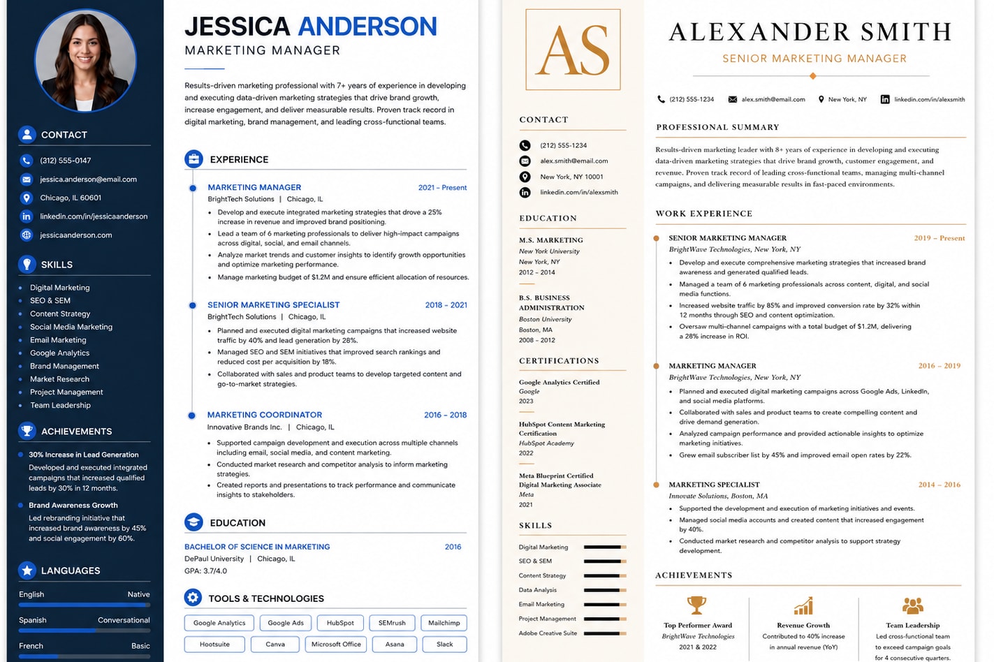 Portfolio for Resume Design