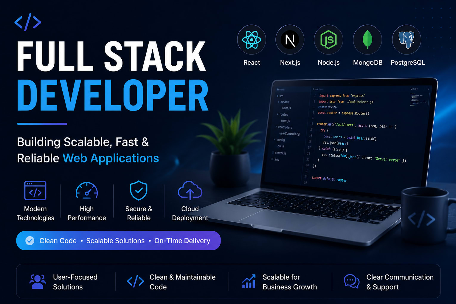 Portfolio for Full stack developer