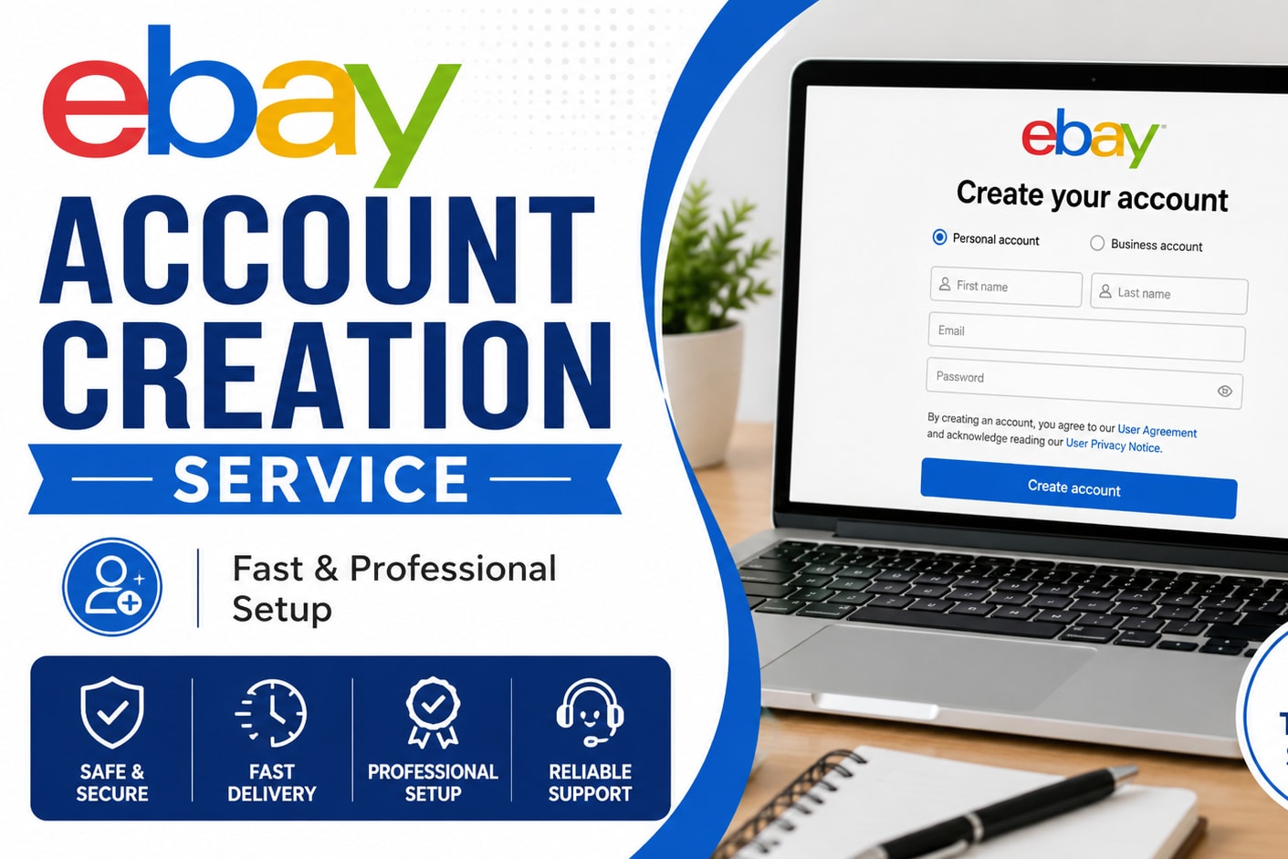 Portfolio for eBay Account Creation Service