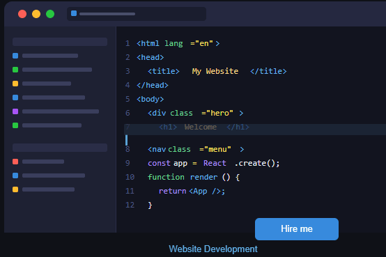 Portfolio for Professional Website Development