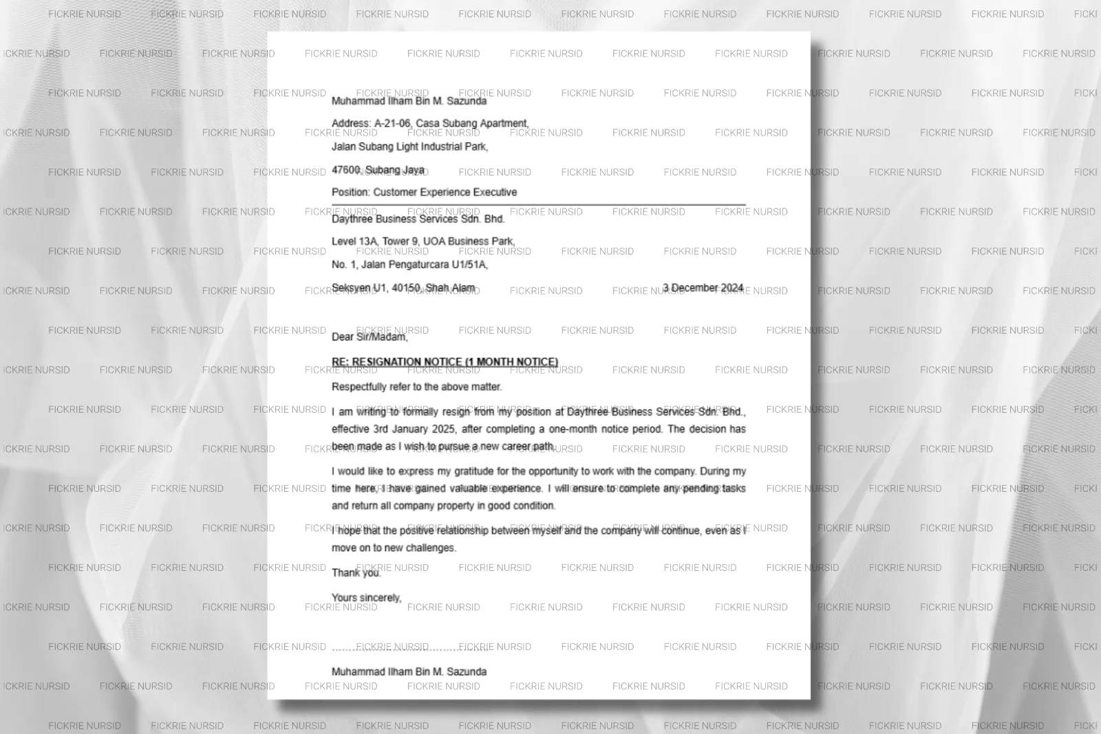 Portfolio for Cover Letter