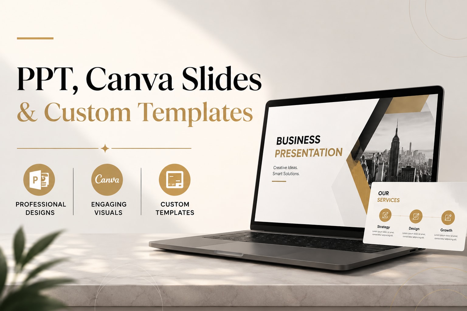 Portfolio for PPT, Canva Slides & Custom Templates