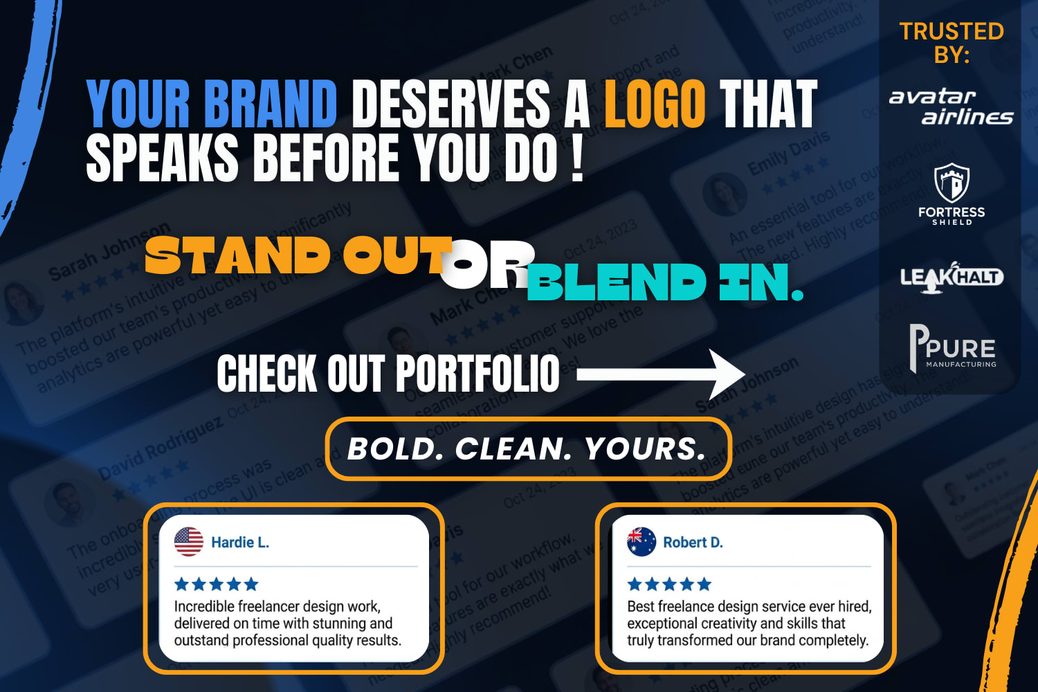Portfolio for Logos That Command Attention & Trust