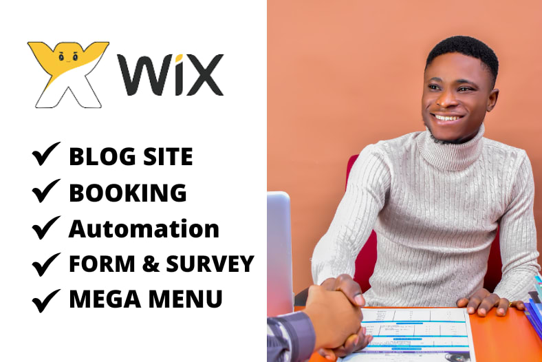 Portfolio for Wix blog website, wix booking calendar