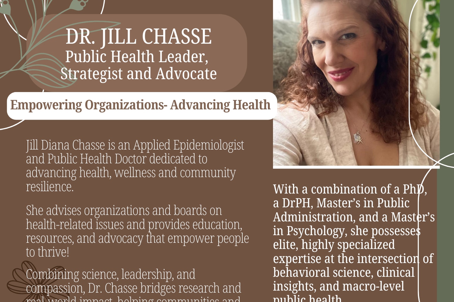 Portfolio for Dedicated public health leader