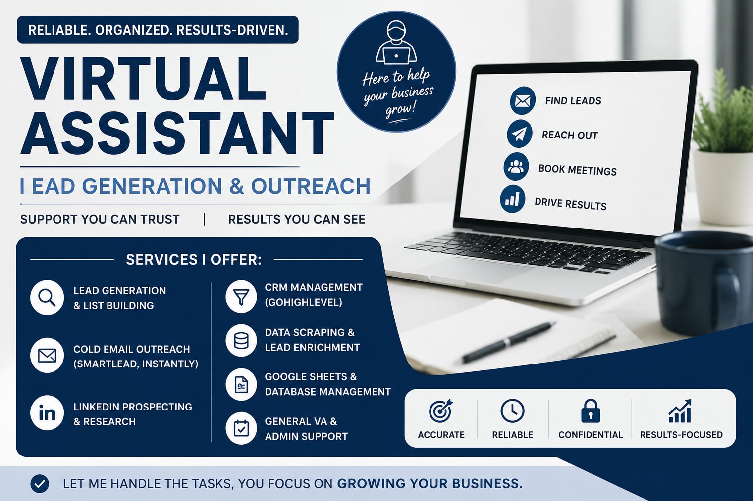 Portfolio for Virtual Assistant | Lead Gen & Admin