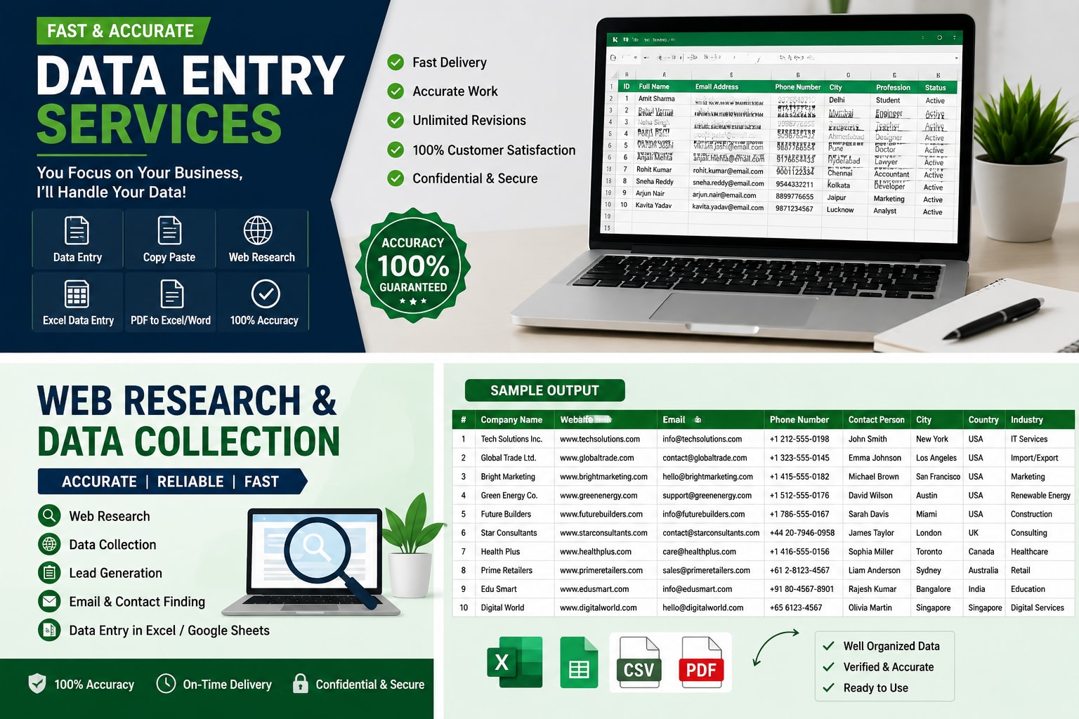Portfolio for Data Entry Specialist