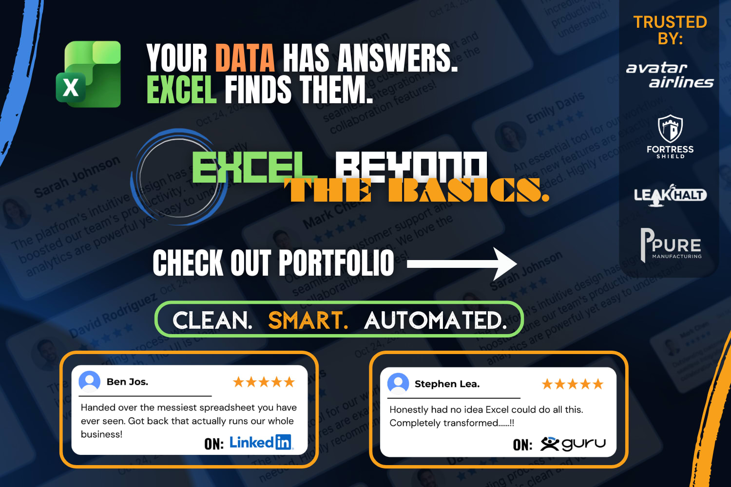 Portfolio for Excel Expert & Data Master