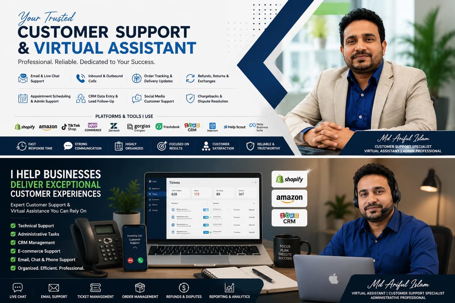 Portfolio for Customer Support Virtual Assistant