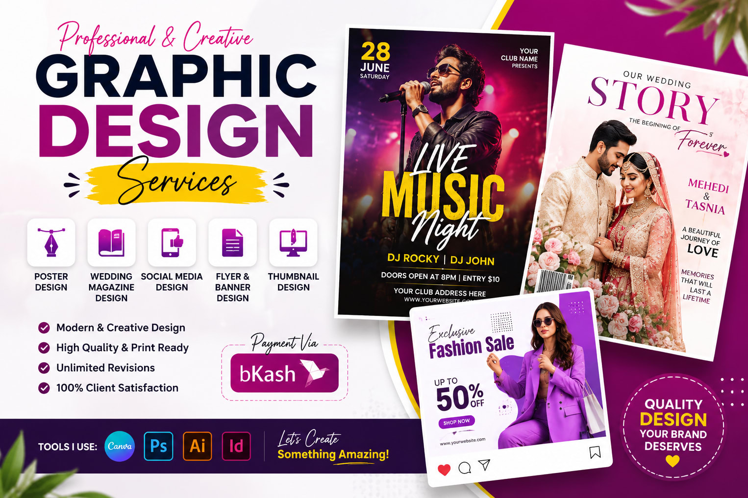 Portfolio for I will provide modern and professional g