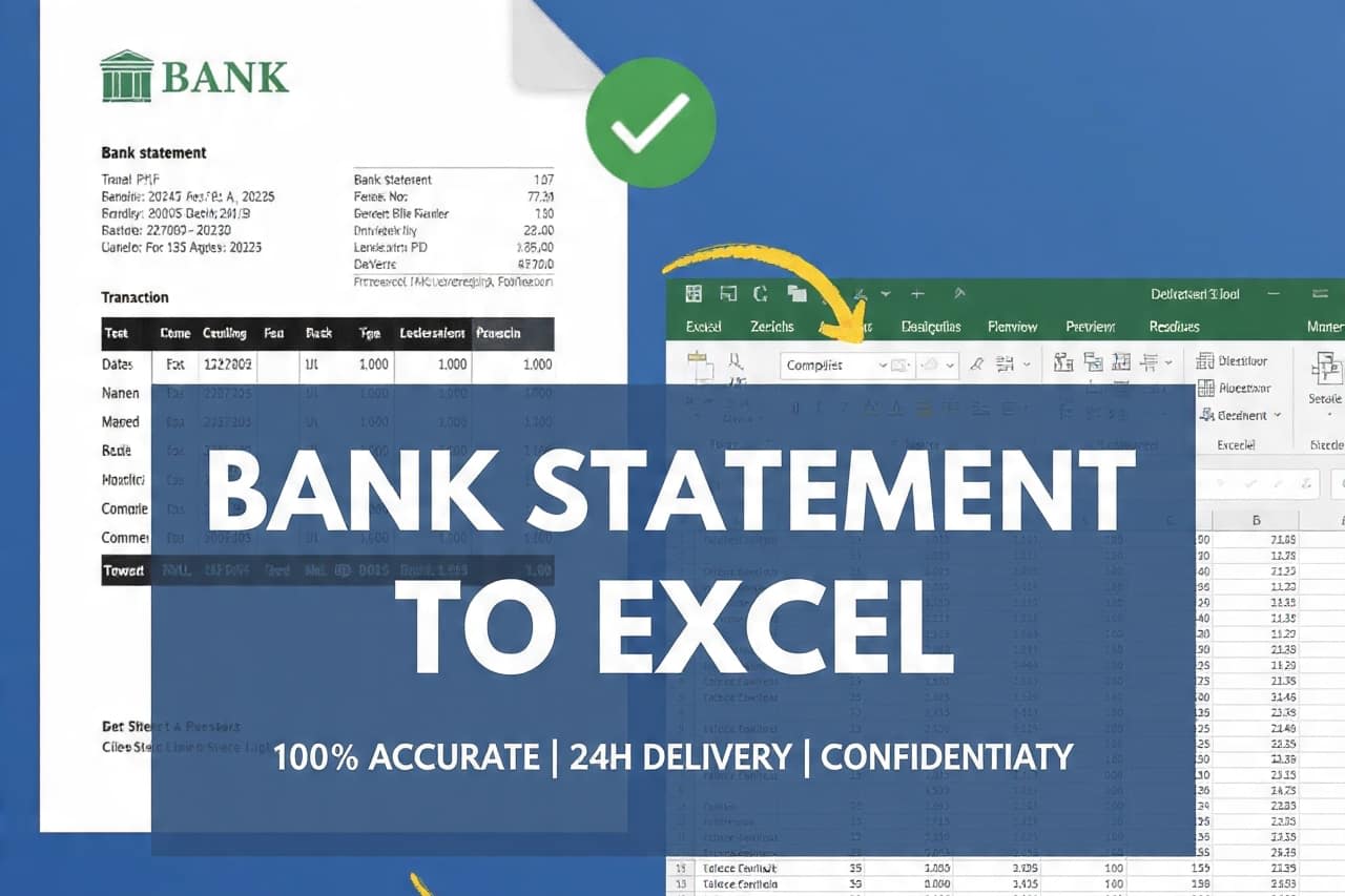Portfolio for Convert Bank Statement PDF to Excel