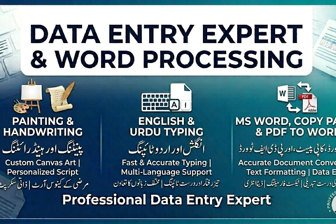 Portfolio for Professional Data Entry Expert