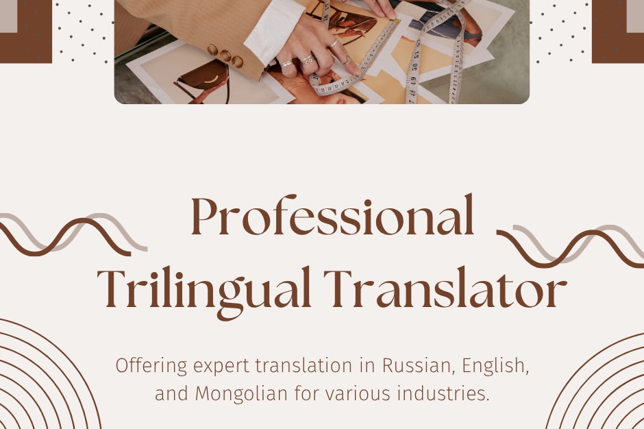 Portfolio for Trilingual Translator Russian-English-Mo