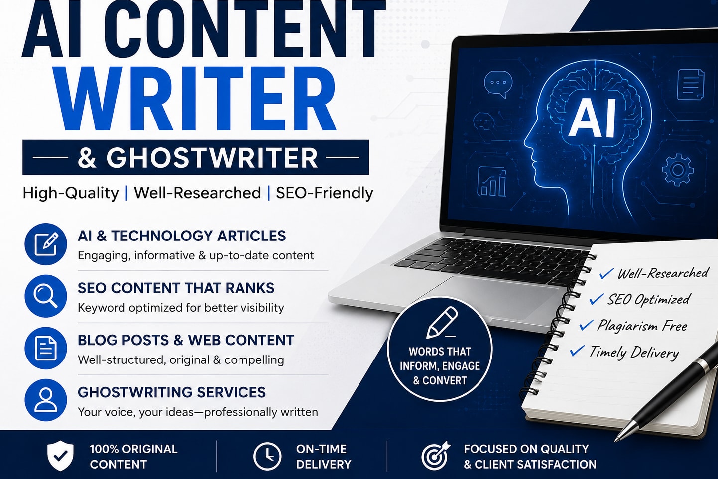 Portfolio for AI Content Writer & Ghostwriter