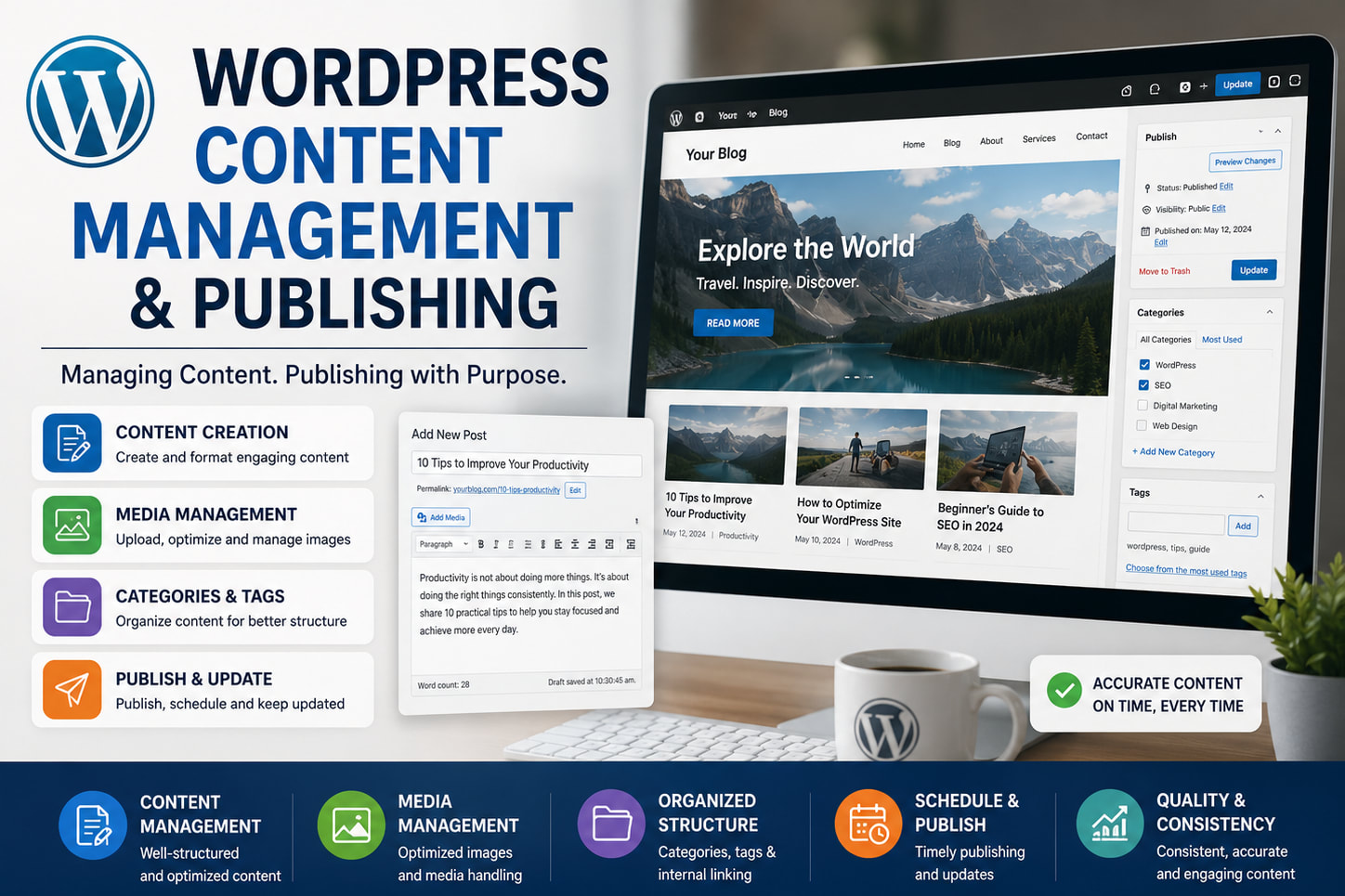 Portfolio for WordPress Content Publishing & Updates