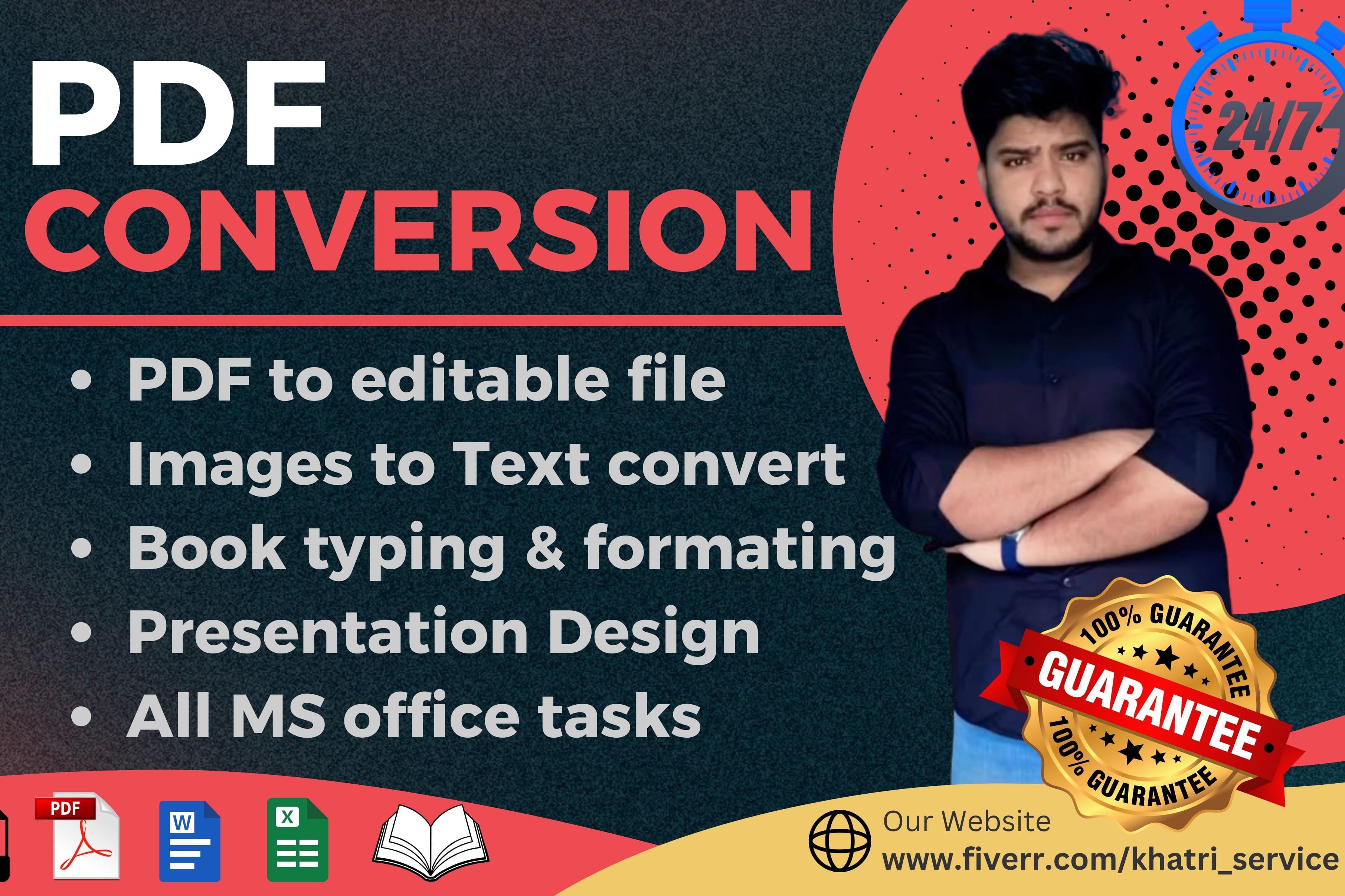 Portfolio for PDF to Word & Excel File Conversion