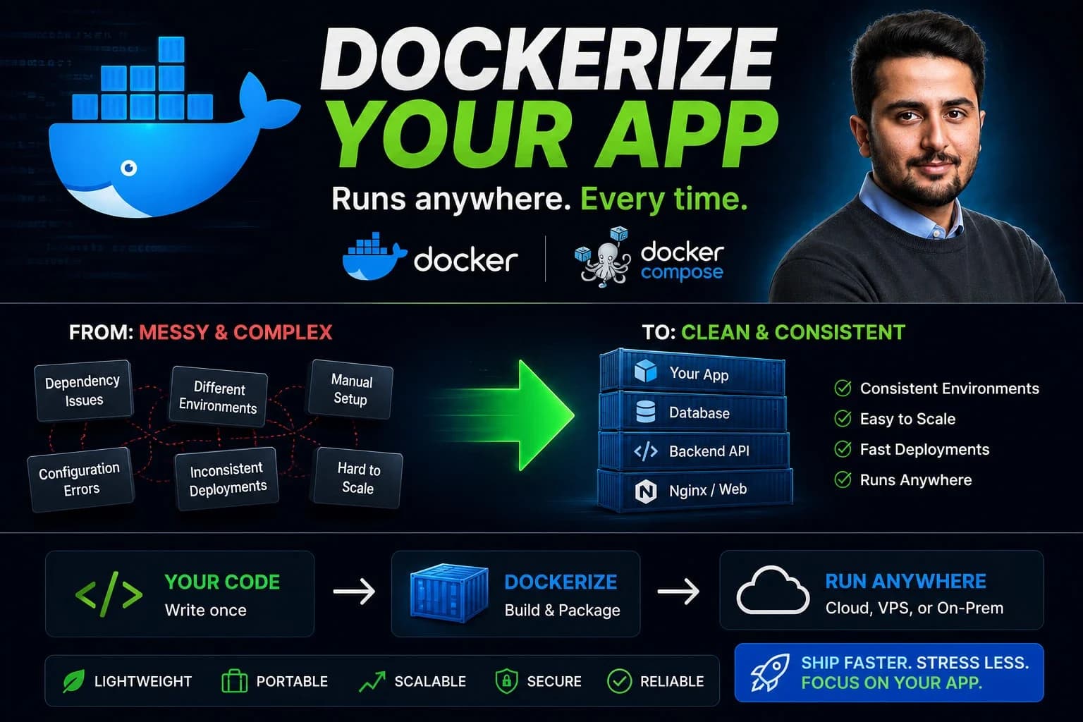 Portfolio for Dockerize App with Docker Compose