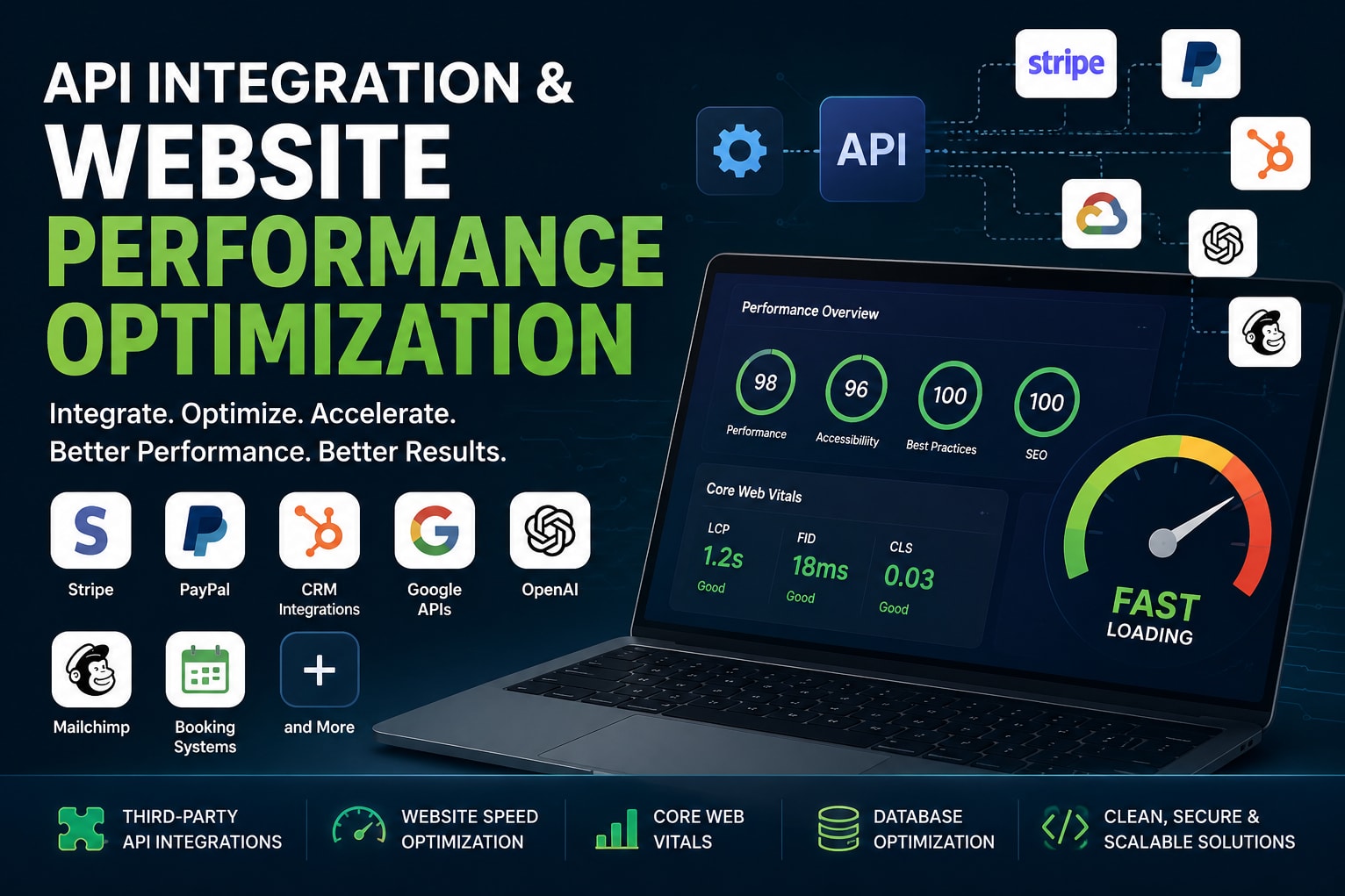 Portfolio for API Integration & Website Performance