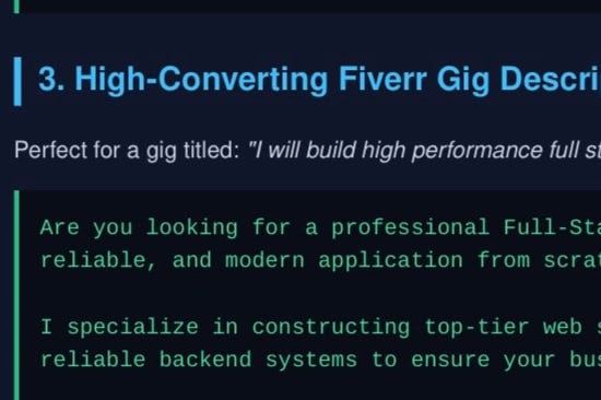 Portfolio for full stack developer
