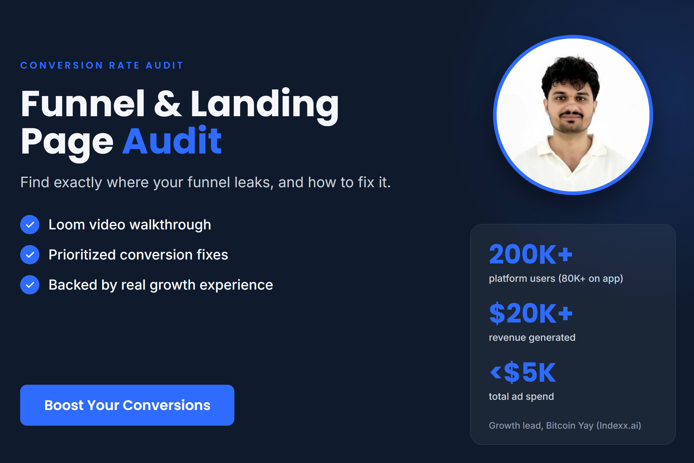 Portfolio for Funnel and Landing Page Audit