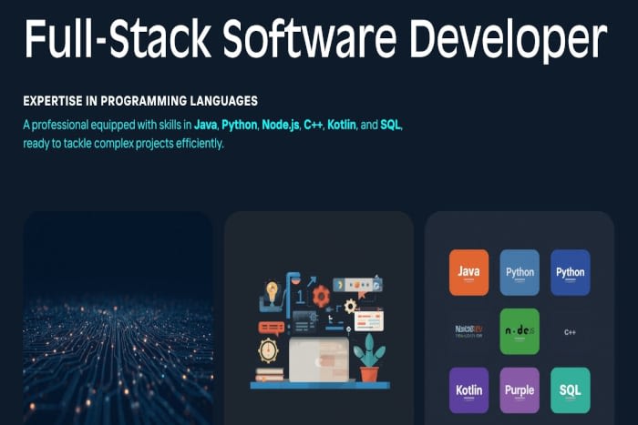 Portfolio for Java , Python, Node JS, C++, Kotlin, SQL