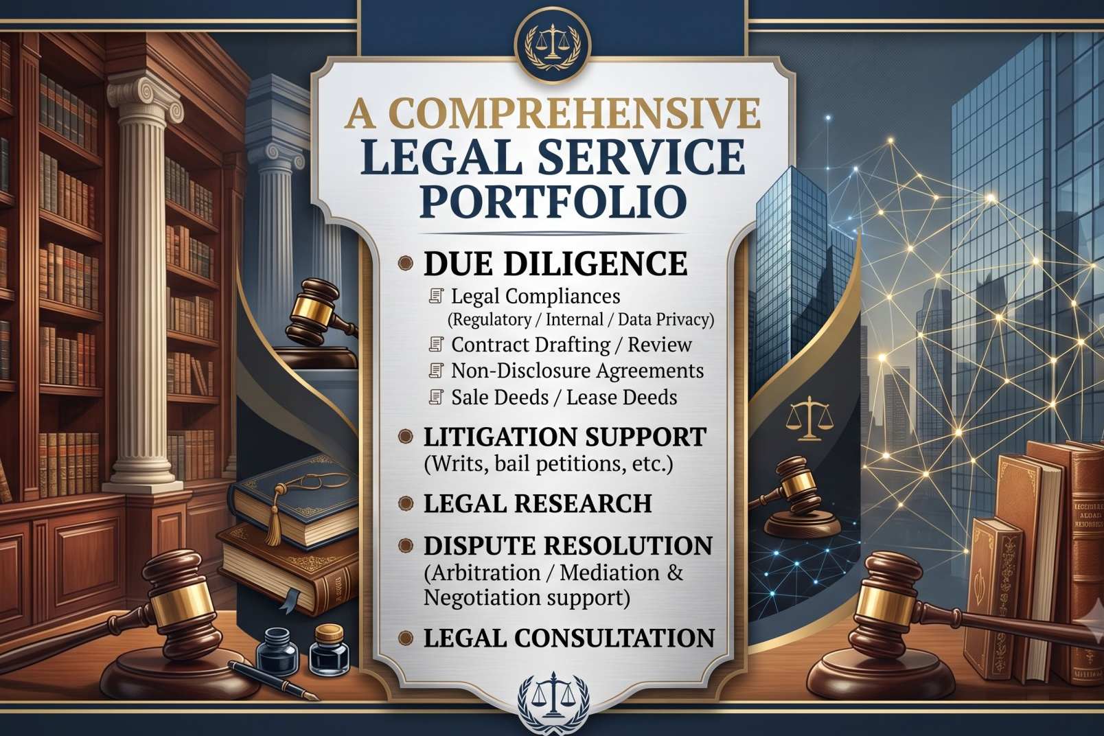 Portfolio for Legal Contracts, Drafts and Compliance