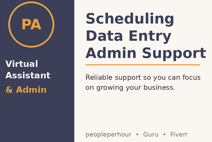 Portfolio for Virtual Assistant & Admin Support