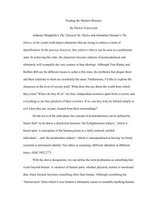 Essay - Building the Modern Monster.pdf