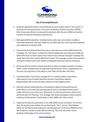 List of Accomplishments on letterhead.pdf