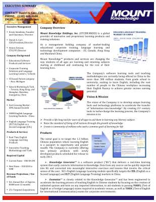 MKHD_Executive Summary_2 Pager_2011.pdf