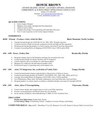HOWIE BROWN RESUME 2014.pdf