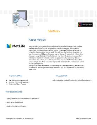 MetNav Chatbot Case Study sent to max lifeinsurance.pdf