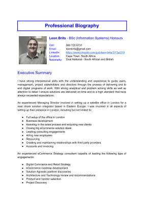 Leon Brits - Professional Biography.pdf
